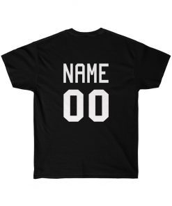 Personalized name and number shirt